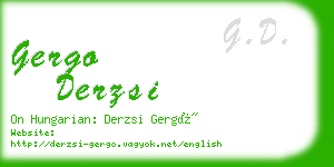 gergo derzsi business card